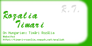 rozalia timari business card